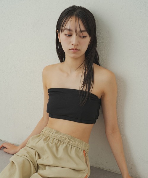 earthy(アーシー)の「【earthy_】バンドゥブラ(チューブトップ・レディース・ブラック/オフホワイト・SMALL/MEDIUM)」の15枚目の写真