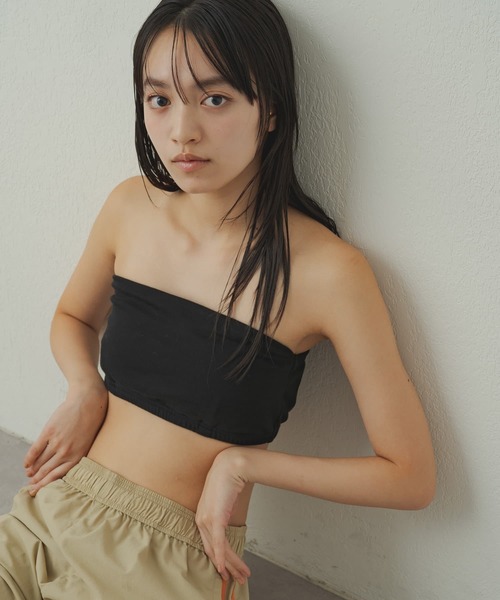 earthy(アーシー)の「【earthy_】バンドゥブラ(チューブトップ・レディース・ブラック/オフホワイト・SMALL/MEDIUM)」の17枚目の写真