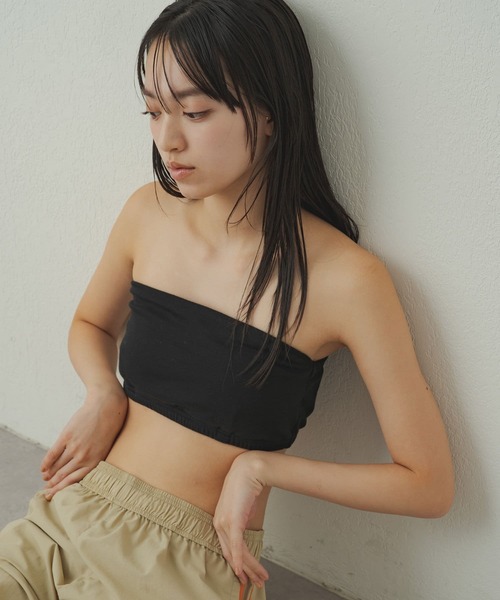 earthy(アーシー)の「【earthy_】バンドゥブラ(チューブトップ・レディース・ブラック/オフホワイト・SMALL/MEDIUM)」の18枚目の写真