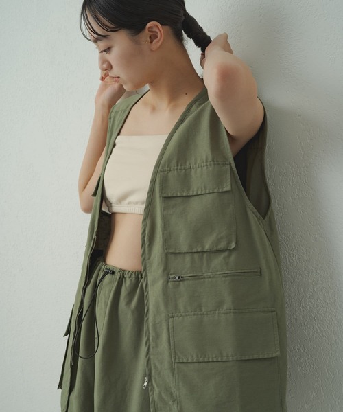 earthy(アーシー)の「【earthy_】バンドゥブラ(チューブトップ・レディース・ブラック/オフホワイト・SMALL/MEDIUM)」の8枚目の写真