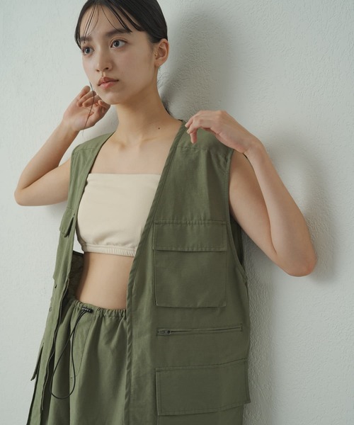 earthy(アーシー)の「【earthy_】バンドゥブラ(チューブトップ・レディース・ブラック/オフホワイト・SMALL/MEDIUM)」の14枚目の写真