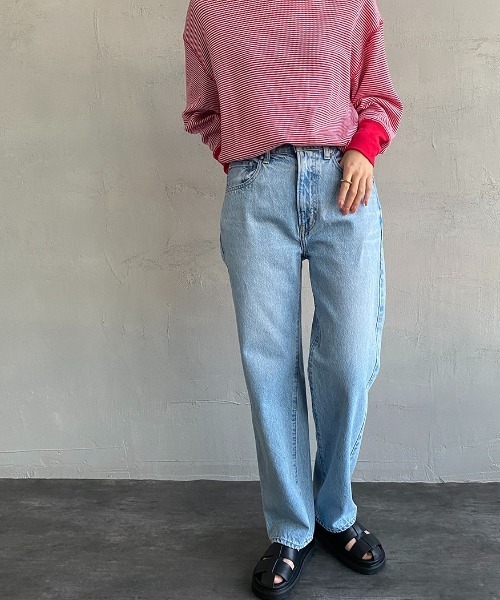 NEEDBY heritage（ニードバイヘリテージ）の「【FINEBOYS 9月号掲載】[NEEDBY heritage/ニ―ドバイヘリテージ] 別注 JOE ストレートデニム（デニムパンツ・レディース・インディゴブルー/ライトインディゴブルー/ライトグレー・26/27/31/30/29）」の3枚目の写真