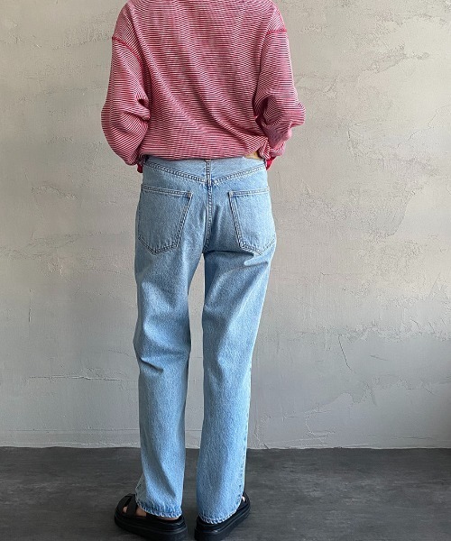 NEEDBY heritage（ニードバイヘリテージ）の「【FINEBOYS 9月号掲載】[NEEDBY heritage/ニ―ドバイヘリテージ] 別注 JOE ストレートデニム（デニムパンツ・レディース・インディゴブルー/ライトインディゴブルー/ライトグレー・26/27/31/30/29）」の21枚目の写真