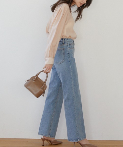 ACYM(アシーム)の「Center press relax デニム(デニムパンツ・レディース・ブルー・SMALL/MEDIUM)」の6枚目の写真