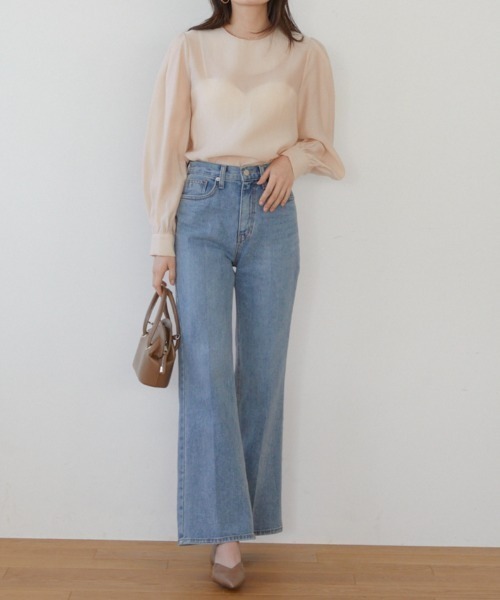 ACYM(アシーム)の「Center press relax デニム(デニムパンツ・レディース・ブルー・SMALL/MEDIUM)」の4枚目の写真