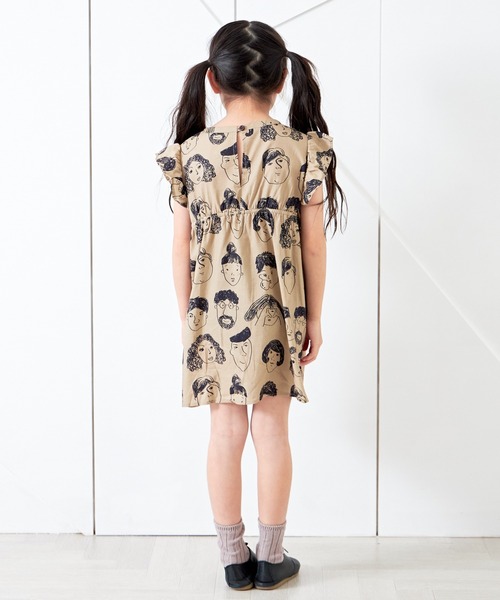新品 正規品!!  セール】いろんな顔総柄ワンピース□80～140cm（ワンピース ワンピース