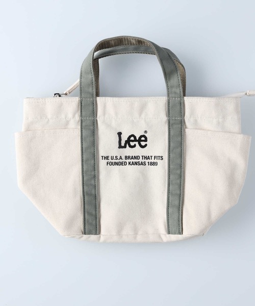 Lee(リー)の「【Lee】LEEポケットミニトート(トートバッグ・レディース・ベージュ/カーキブラウン・ONE SIZE)」の3枚目の写真