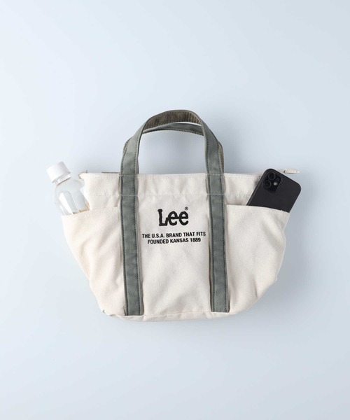 Lee(リー)の「【Lee】LEEポケットミニトート(トートバッグ・レディース・ベージュ/カーキブラウン・ONE SIZE)」の8枚目の写真