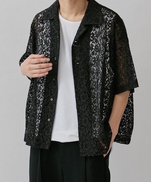 Lui's フラワーレースシャツ　25ss 未使用 セール】フラワーレースシャツ 25ss（シャツ/ブラウス）｜Lui's