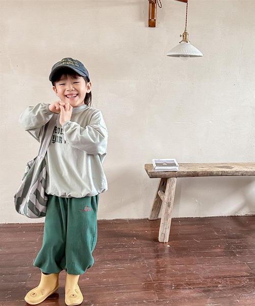 aimoha（アイモハ）の「【aimoha-KIDS-】子供服　ワンポイント刺繍入りバルーンパンツ（その他パンツ・キッズ・グリーン/ブルー・90/100/110/120/80/130）」の3枚目の写真