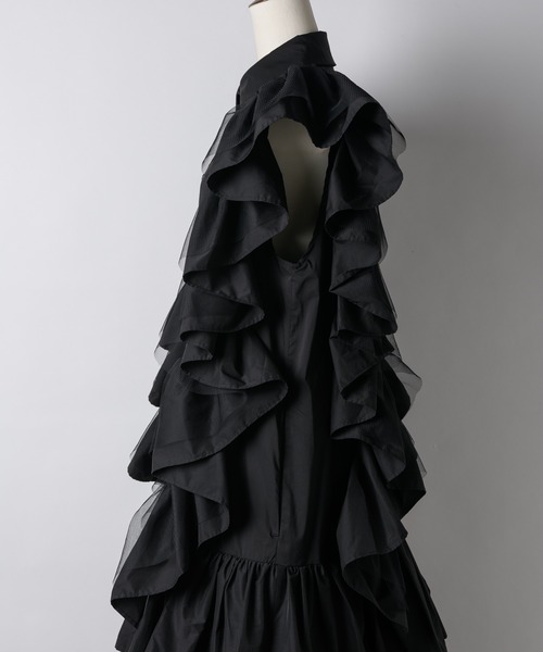 LA BELLE ETUDE(ラベルエチュード)の「裾ボリュームティアードデザインシャツワンピース(ワンピース・レディース・ブラック/ブルー・FREE)」の21枚目の写真