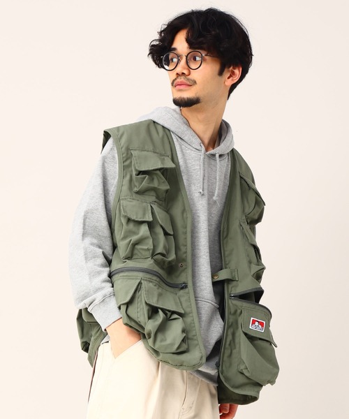 BEN DAVIS(ベンデイビス)の「ミリタリーベスト 多機能ポケット付き BEN DAVIS(ベンデイビス)の「ミリタリーベスト 多機能ポケット付き