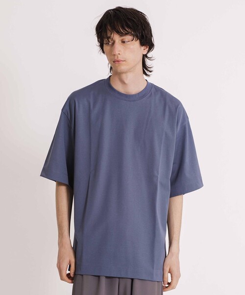 UNITED TOKYO(ユナイテッドトウキョウ)の「テクノラマ リラックスTシャツ(Tシャツ/カットソー・メンズ・ホワイト/ブラック/グリーン系その他/ライトブルーグレー/パープル/グレー・1/2/3)」の4枚目の写真