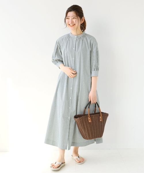 B.C STOCK（ベーセーストック）の「タックスリーブシャツワンピース（シャツワンピース・レディース・グリーン/ネイビー/ブルー系その他・FREE）」の18枚目の写真