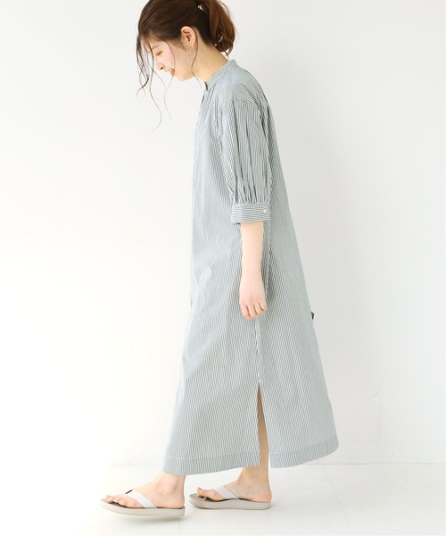 B.C STOCK（ベーセーストック）の「タックスリーブシャツワンピース（シャツワンピース・レディース・グリーン/ネイビー/ブルー系その他・FREE）」の19枚目の写真