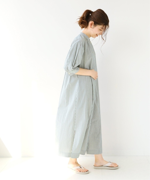 B.C STOCK（ベーセーストック）の「タックスリーブシャツワンピース（シャツワンピース・レディース・グリーン/ネイビー/ブルー系その他・FREE）」の20枚目の写真