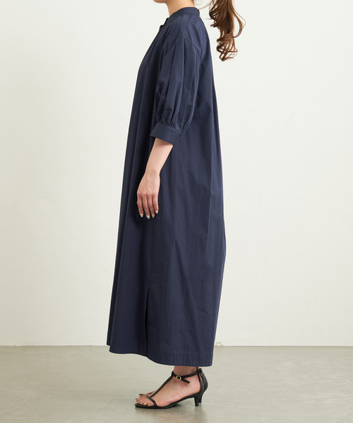 B.C STOCK（ベーセーストック）の「タックスリーブシャツワンピース（シャツワンピース・レディース・グリーン/ネイビー/ブルー系その他・FREE）」の5枚目の写真