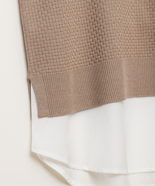 ikka（イッカ）の「【2点セット】半袖ドルマンニットアンサンブル（アンサンブル・レディース・エメラルド/ブラック/ベージュ・S/M/L）」の11枚目の写真