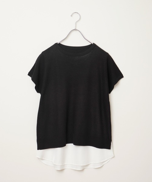 ikka（イッカ）の「【2点セット】半袖ドルマンニットアンサンブル（アンサンブル・レディース・エメラルド/ブラック/ベージュ・S/M/L）」の22枚目の写真