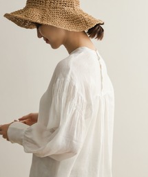 URBAN RESEARCH DOORS | リネンギャザースリーブブラウス(シャツ/ブラウス)