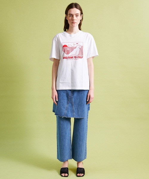 Carne Bollente カルネボレンテ Tシャツ シアー トップス Carne Bollente(カルネボレンテ)のCum Together OFF BLACKの通販