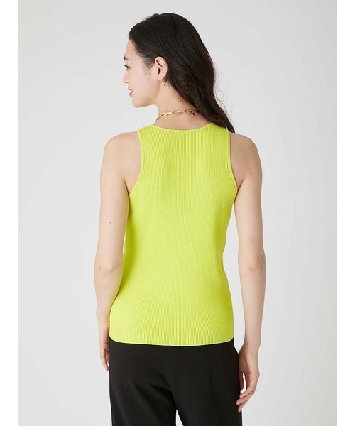 細リブアメスリニットトップス【ウォッシャブル/手洗い可能】