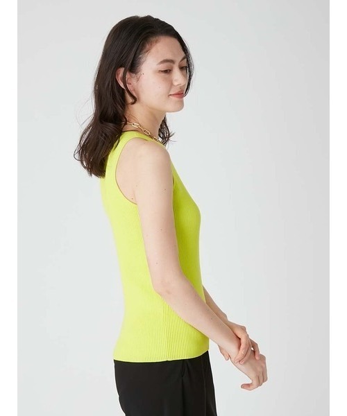 細リブアメスリニットトップス【ウォッシャブル/手洗い可能】