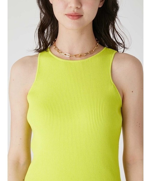 細リブアメスリニットトップス【ウォッシャブル/手洗い可能】