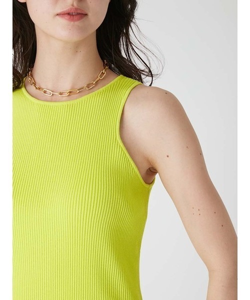 細リブアメスリニットトップス【ウォッシャブル/手洗い可能】