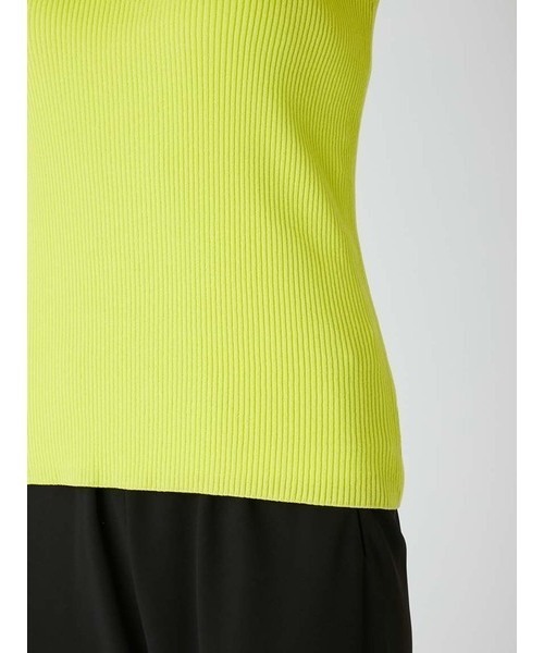 細リブアメスリニットトップス【ウォッシャブル/手洗い可能】