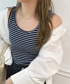 JANE SMITH ボーダーリブタンクトップ セール】JANE SMITH:ボーダー リブ タンクトップ（タンクトップ