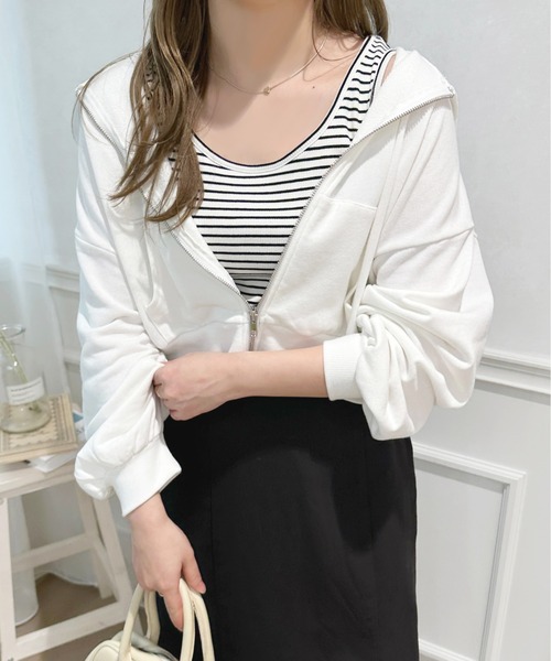 apres jour（アプレジュール）の「ボーダータンクインナー【ZOZOTOWN限定アイテム】（タンクトップ・レディース・ブラック系その他/ネイビー/ピンク系その他・フリー/X-LARGE）」の4枚目の写真