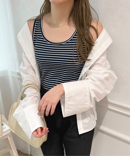 apres jour（アプレジュール）の「ボーダータンクインナー【ZOZOTOWN限定アイテム】（タンクトップ・レディース・ブラック系その他/ネイビー/ピンク系その他・フリー/X-LARGE）」の13枚目の写真