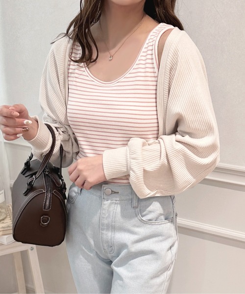 apres jour（アプレジュール）の「ボーダータンクインナー【ZOZOTOWN限定アイテム】（タンクトップ・レディース・ブラック系その他/ネイビー/ピンク系その他・フリー/X-LARGE）」の21枚目の写真