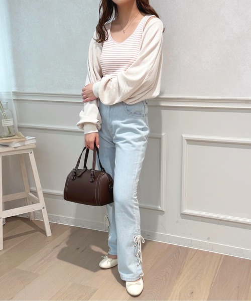 apres jour（アプレジュール）の「ボーダータンクインナー【ZOZOTOWN限定アイテム】（タンクトップ・レディース・ブラック系その他/ネイビー/ピンク系その他・フリー/X-LARGE）」の22枚目の写真