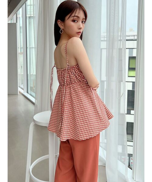 RESEXXY（リゼクシー）の「ペプラムキャミチュニック【セットアップ着用可能】（キャミソール・レディース・ブラック/アイボリー/オレンジ・FREE）」の7枚目の写真