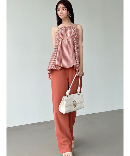 RESEXXY（リゼクシー）の「ペプラムキャミチュニック【セットアップ着用可能】（キャミソール・レディース・ブラック/アイボリー/オレンジ・FREE）」の19枚目の写真