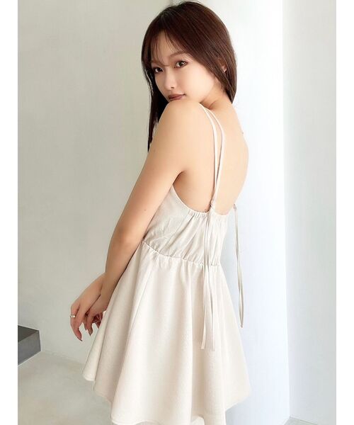 RESEXXY（リゼクシー）の「ペプラムキャミチュニック【セットアップ着用可能】（キャミソール・レディース・ブラック/アイボリー/オレンジ・FREE）」の16枚目の写真