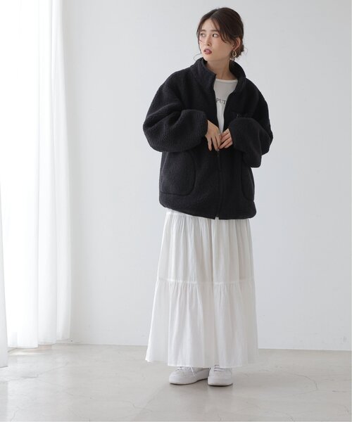 frames RAY CASSIN（フレームスレイカズン）の「配色オーバーブルゾン（ブルゾン・レディース・キナリ/ブラック/グレイッシュベージュ・FREE）」の7枚目の写真