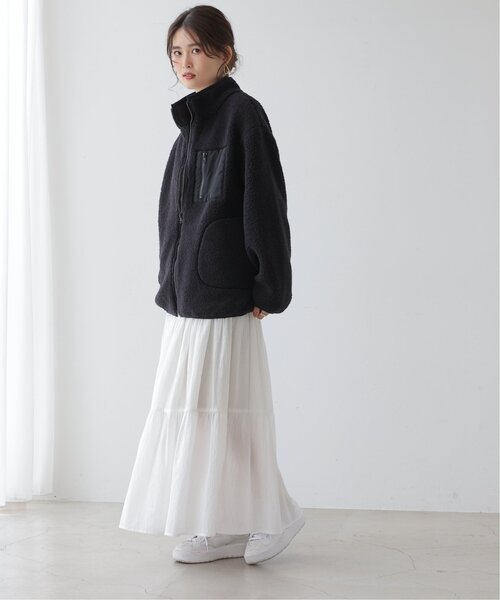 frames RAY CASSIN（フレームスレイカズン）の「配色オーバーブルゾン（ブルゾン・レディース・キナリ/ブラック/グレイッシュベージュ・FREE）」の8枚目の写真