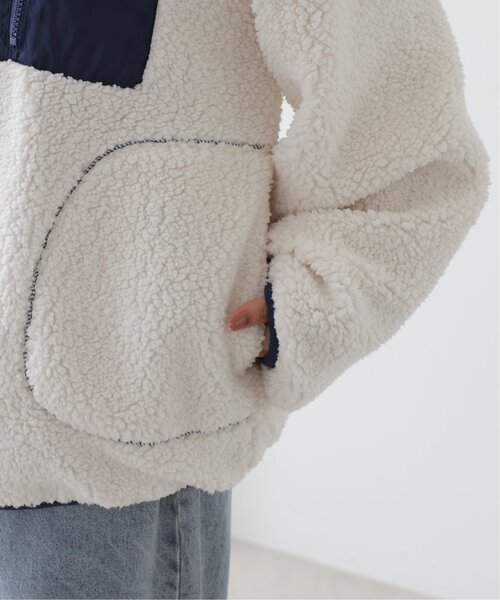 frames RAY CASSIN（フレームスレイカズン）の「配色オーバーブルゾン（ブルゾン・レディース・キナリ/ブラック/グレイッシュベージュ・FREE）」の17枚目の写真