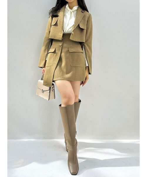 dazzlin（ダズリン）の「タイネックサテンブラウス（シャツ/ブラウス・レディース・パープル/ブラウン/アイボリー・FREE）」の15枚目の写真