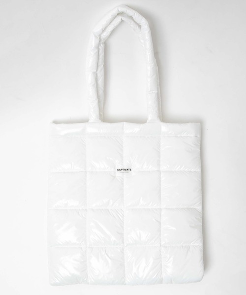 WEGO（ウィゴー）の「WEGO/パデッドトート（トートバッグ・レディース・その他1/ブラック/ホワイト/シルバー・FREE）」の16枚目の写真