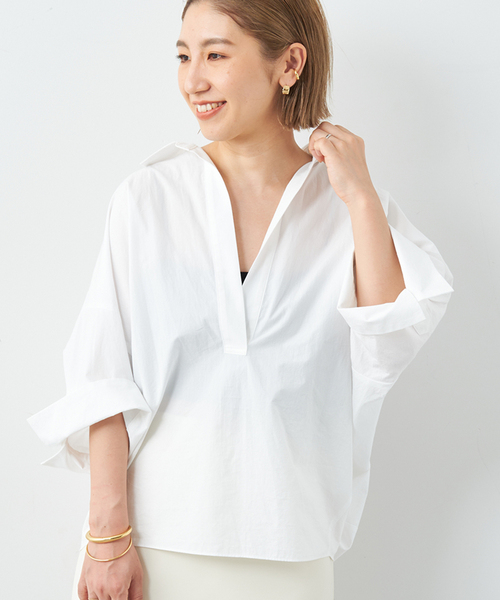 クールな価格でホットなピック R'IAM】フォルムスキッパー半袖 シャツ（シャツ/ブラウス ワンピース