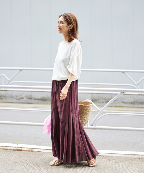 FRAMeWORK（フレームワーク）の「ピースダイTEE（Tシャツ/カットソー・レディース・チャコールグレー/ホワイト系その他/ベージュ/オレンジ・FREE）」の12枚目の写真