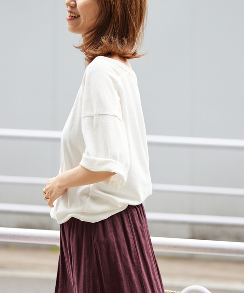 FRAMeWORK（フレームワーク）の「ピースダイTEE（Tシャツ/カットソー・レディース・チャコールグレー/ホワイト系その他/ベージュ/オレンジ・FREE）」の16枚目の写真