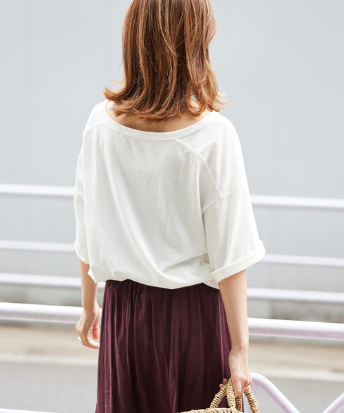 FRAMeWORK（フレームワーク）の「ピースダイTEE（Tシャツ/カットソー・レディース・チャコールグレー/ホワイト系その他/ベージュ/オレンジ・FREE）」の17枚目の写真