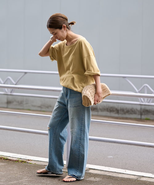 FRAMeWORK（フレームワーク）の「ピースダイTEE（Tシャツ/カットソー・レディース・チャコールグレー/ホワイト系その他/ベージュ/オレンジ・FREE）」の19枚目の写真