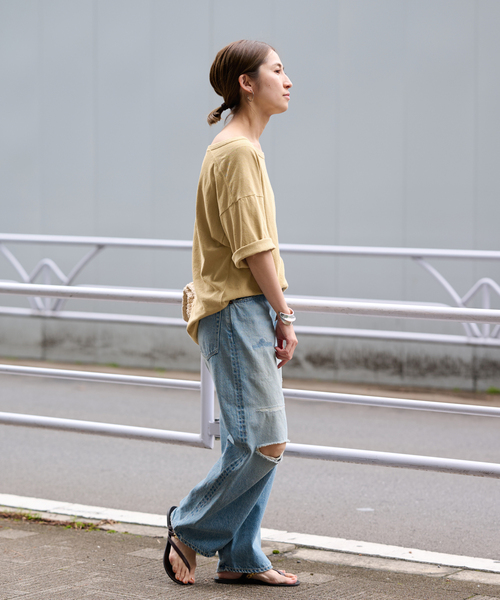 FRAMeWORK（フレームワーク）の「ピースダイTEE（Tシャツ/カットソー・レディース・チャコールグレー/ホワイト系その他/ベージュ/オレンジ・FREE）」の20枚目の写真