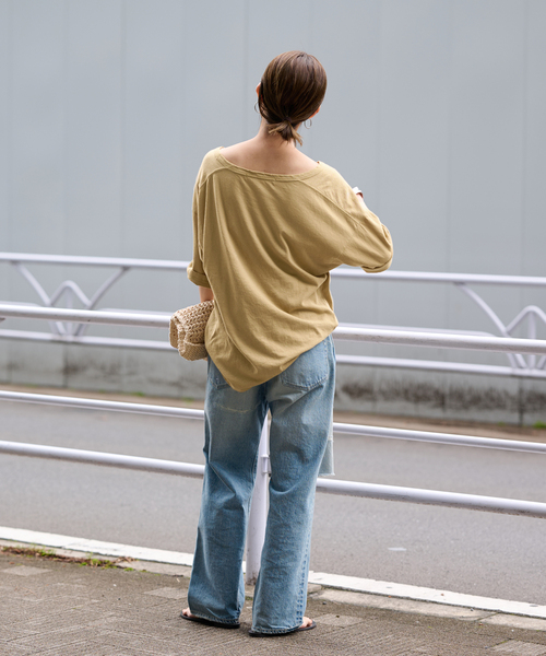 FRAMeWORK（フレームワーク）の「ピースダイTEE（Tシャツ/カットソー・レディース・チャコールグレー/ホワイト系その他/ベージュ/オレンジ・FREE）」の21枚目の写真